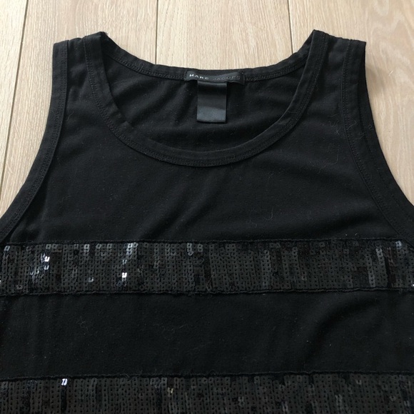 Marc Jacobs Sequin Striped Tank Top in Black - Picture 5 of 9
